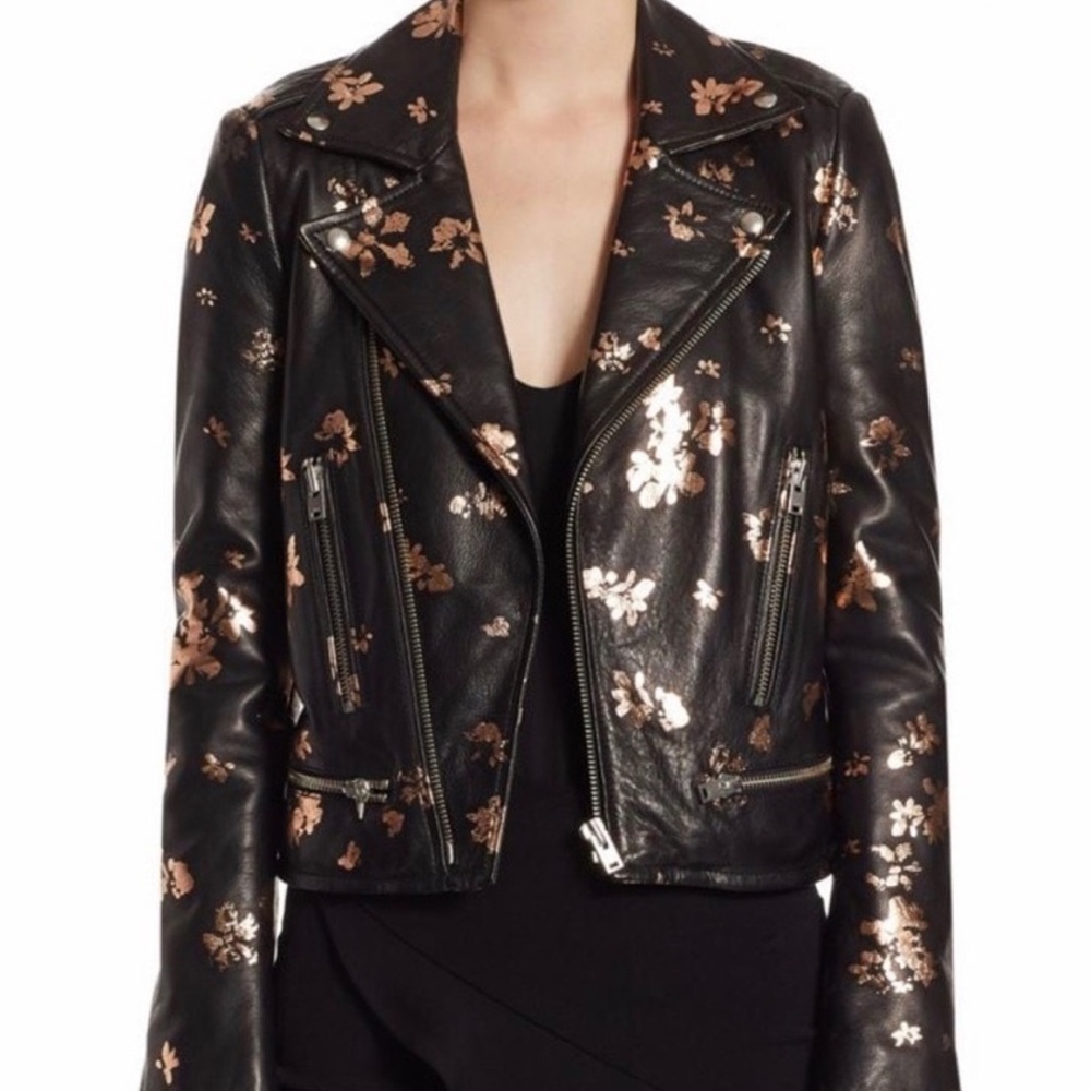 IRO Leather Jacket with painted detail